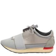 Pre-owned Leather sneakers Balenciaga Vintage , Gray , Dames