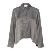 Knot Shirt Blouse Smoked Pearl My Essential Wardrobe , Gray , Dames