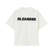 Korte Mouwen T-Shirt Jil Sander , White , Dames