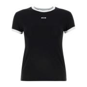 T-Shirts Msgm , Black , Dames