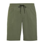 Bermuda Shorts van Stretch Gerecycled Nylon Boggi Milano , Green , Her...