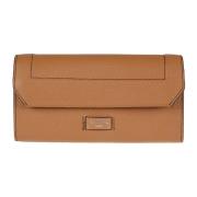 Slimme Flap Portemonnee Kameel Ninon Lancel , Brown , Dames