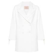 Double-Breasted Coats Twinset , White , Dames