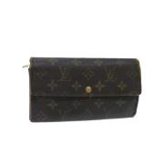 Pre-owned Canvas wallets Louis Vuitton Vintage , Brown , Dames