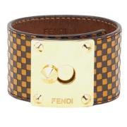 Pre-owned Leather bracelets Fendi Vintage , Yellow , Dames