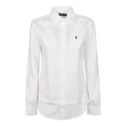 Witte Button Front Shirt Ralph Lauren , White , Dames