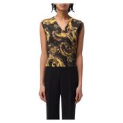 Sleeveless Tops Versace , Black , Dames