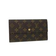 Pre-owned Coated canvas wallets Louis Vuitton Vintage , Brown , Dames