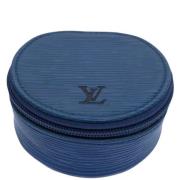 Pre-owned Leather clutches Louis Vuitton Vintage , Blue , Dames