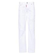 Straight Trousers Dsquared2 , White , Heren
