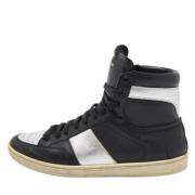 Pre-owned Leather sneakers Yves Saint Laurent Vintage , Black , Dames