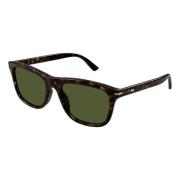 Dark Havana/Green Sunglasses Gucci , Multicolor , Heren