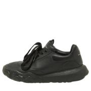 Pre-owned Leather sneakers Alexander McQueen Pre-owned , Black , Dames