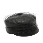 Pre-owned Leather hats Dior Vintage , Black , Dames