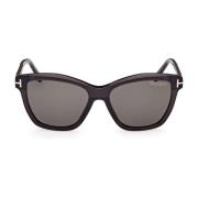 Vierkante zonnebril Lucia Gepolariseerd Tom Ford , Black , Dames