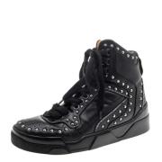 Pre-owned Leather sneakers Givenchy Pre-owned , Black , Dames