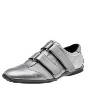 Pre-owned Leather sneakers Gucci Vintage , Gray , Dames