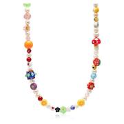 Men's Fruity Pearl Choker with Assorted Beads Nialaya , Multicolor , H...