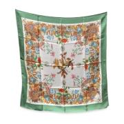 Pre-owned Silk scarves Gucci Vintage , Green , Dames