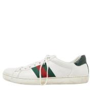 Pre-owned Leather sneakers Gucci Vintage , White , Dames