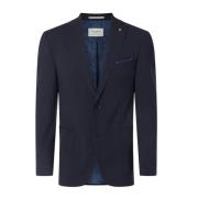 Zuivere wol herenblazer Carl Gross , Blue , Heren