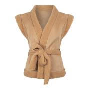 Teddy Gilet - Oak Aaiko , Brown , Dames