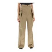 Wide Trousers Maison Margiela , Beige , Dames