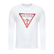 Long Sleeve Tops Guess , White , Heren