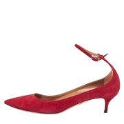 Pre-owned Suede heels Aquazzura Pre-owned , Red , Dames