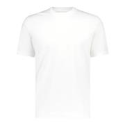 Klassiek Katoenen T-Shirt Fedeli , White , Heren