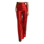 Wide Trousers Dolce & Gabbana , Red , Dames
