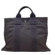 Pre-owned Canvas totes Hermès Vintage , Gray , Dames