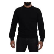 Zwarte Crew Neck Trui Dolce & Gabbana , Black , Heren