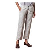 Cropped Trousers Massimo Alba , Gray , Dames