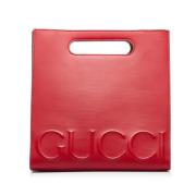 Pre-owned Leather totes Gucci Vintage , Red , Dames