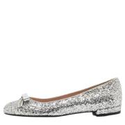 Pre-owned Leather flats Miu Miu Pre-owned , Gray , Dames