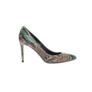 Pre-owned Leather heels Gucci Vintage , Green , Dames