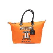 Pre-owned Leather totes Moschino Pre-Owned , Orange , Dames
