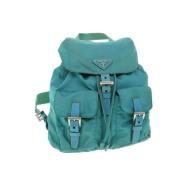 Pre-owned Nylon backpacks Prada Vintage , Blue , Dames
