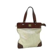 Pre-owned Canvas handbags Burberry Vintage , Beige , Dames