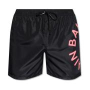 Zwemshorts met logo Balmain , Black , Heren