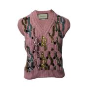 Pre-owned Wool tops Gucci Vintage , Pink , Dames