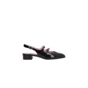 Zwart Lakleren Slingback Mary-Jane Carel , Black , Dames