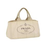 Pre-owned Cotton handbags Prada Vintage , White , Dames