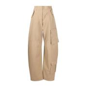 Wide Trousers Darkpark , Beige , Dames