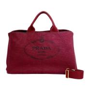 Pre-owned Canvas handbags Prada Vintage , Red , Unisex