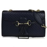 Pre-owned Leather gucci-bags Gucci Vintage , Blue , Dames