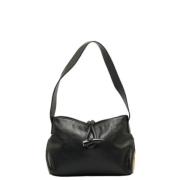 Pre-owned Leather shoulder-bags Burberry Vintage , Black , Dames