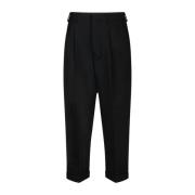 Zwarte Box Geplooide Broek Ami Paris , Black , Heren