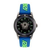 Stijlvolle Heren Siliconen Horloge, Zwarte Kast Versace , Gray , Heren